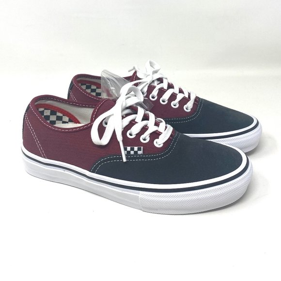 VANS Women’s Black Red Skate Authentic Low Top Canvas Casual Size VN0A5FC8249 - Picture 2 of 9
